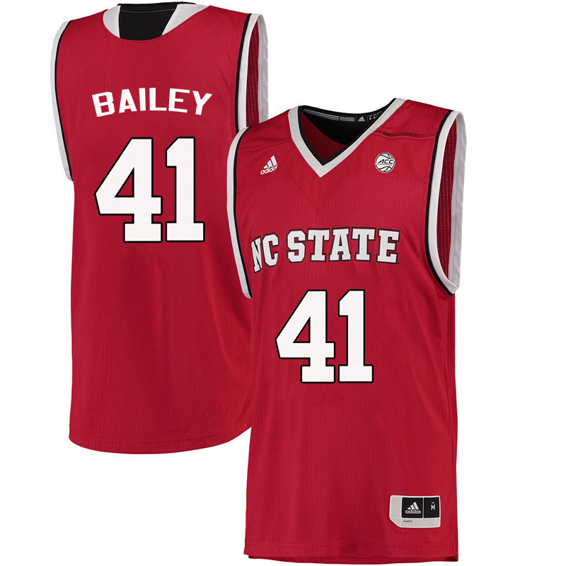 Men NC State Wolfpack #41 Thurl Bailey College Basketball Jerseys-Red